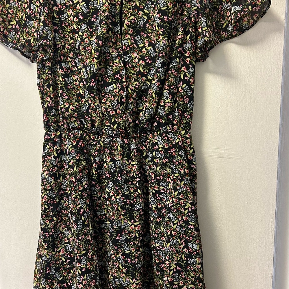 Banana Republic Black Floral Dress